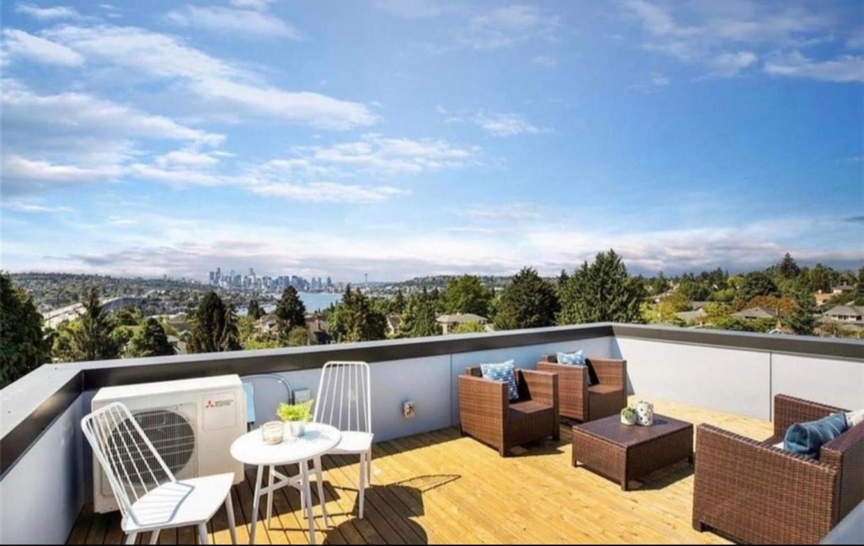 Rooftop Patio With Waterview, Private Garden & Grill 3Br 3Ba- Modern Cityscape Seattle Exteriör bild