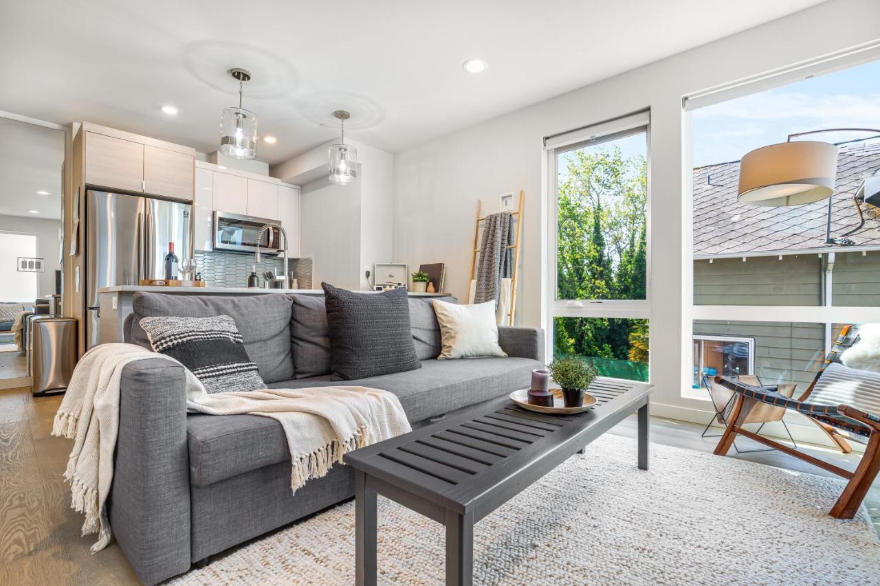 Rooftop Patio With Waterview, Private Garden & Grill 3Br 3Ba- Modern Cityscape Seattle Exteriör bild