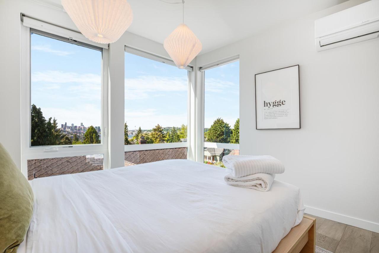 Rooftop Patio With Waterview, Private Garden & Grill 3Br 3Ba- Modern Cityscape Seattle Exteriör bild